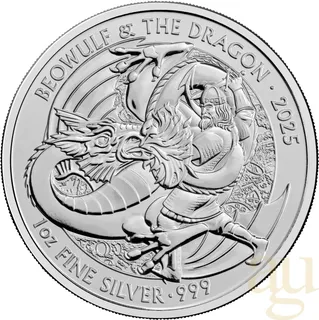 1 Unze Silbermünze Myths and Legends - Beowulf and Dragon 2025