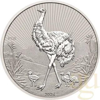 2 Unzen Silbermünze Australien Next Generation - Piedfort Emu 2024