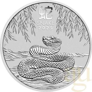 1/2 Unze Silbermünze Australien Lunar III Schlange 2025