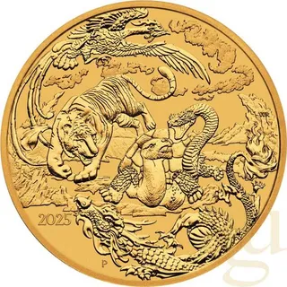 1 Unze Goldmünze Australien Chinese Myths and Legends Four Guardians 2025
