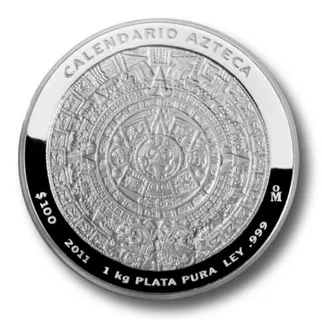 1 Kilogramm Silbermünze Mexiko Azteken Kalender 2016