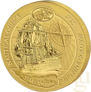 1/12 Unze Goldmünze Ruanda Nautical Serie - HMS Victory 2025