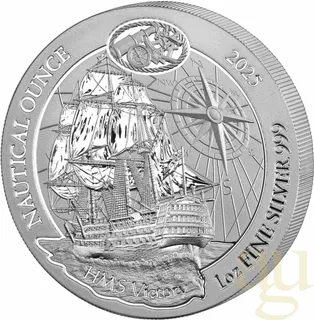 1 Unze Silbermünze Ruanda Nautical Serie - HMS Victory 2025