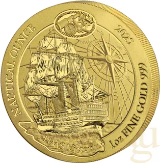 1 Unze Goldmünze Ruanda Nautical Serie - HMS Victory 2025