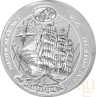 1 Unze Silbermünze Ruanda Nautical Serie - Kruzenshtern 2026