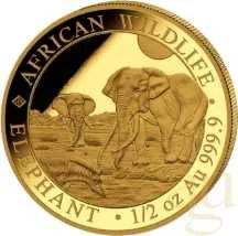 1/2 Unze Goldmünze Somalia Elefant 2026