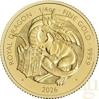 1/4 Unze Goldmünze Tudor Beasts Royal Dragon 2026