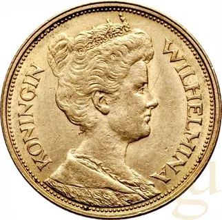 5 Gulden Goldmünze Wilhelmina