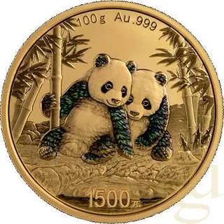 100 Gramm Goldmünze China Panda 2026 - proof
