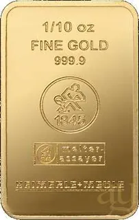 1/10 Unze Goldbarren Heimerle + Meule