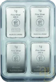 50 x 1g Silber Heimerle + Meule UnityBox