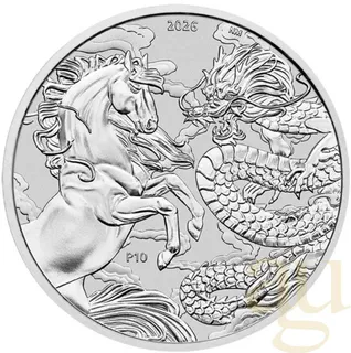 1 Unze Silbermünze Australien Chinese Myths and Legends Dragon and Horse 2026