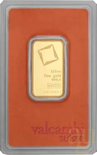 1/2 Unze Goldbarren Valcambi