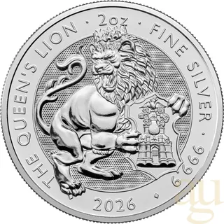 2 Unzen Silbermünze Tudor Beasts Queen's Lion 2026