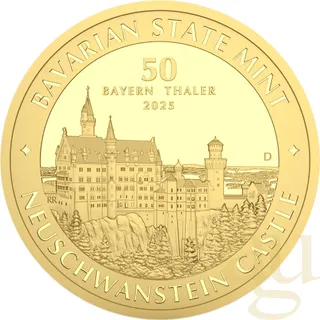 1/2 Unze Goldmünze Bayern Thaler - Schloss Neuschwanstein 2025