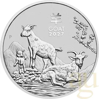 1 Unze Silbermünze Australien Lunar III Ziege 2027