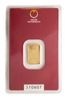 2 Gramm Goldbarren Münze Österreich