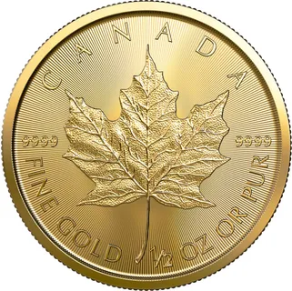1/2 Unze Goldmünze Maple Leaf 2022
