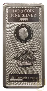 100 Gramm Silber Cook Islands Münzbarren 2021