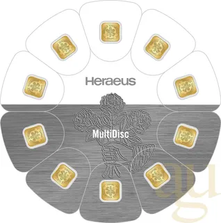 10 Gramm Goldbarren Heraeus MultiDisc