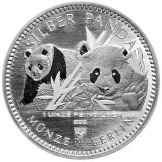 1 Unze Silber Panda 2016 Münze Berlin Round