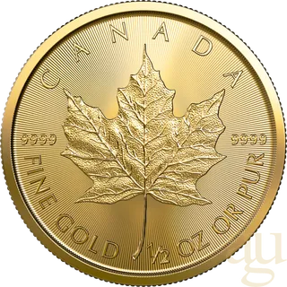 1/2 Unze Goldmünze Maple Leaf