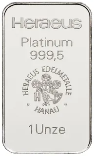 31,1 Gramm Platinbarren Heraeus
