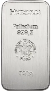 500 Gramm Palladiumbarren Heraeus