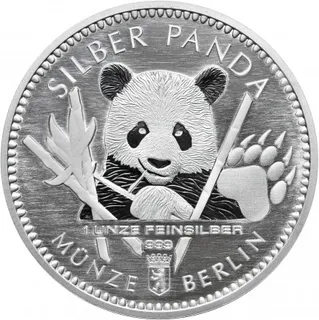 1 Unze Silber Panda 2017 Münze Berlin Round