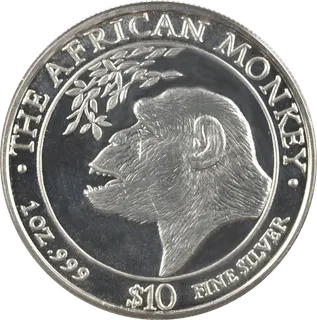 1 Unze Silbermünze Somali Republic African Monkey 1998