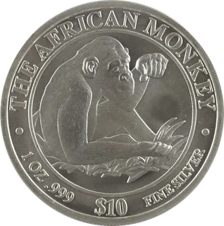 1 Unze Silbermünze Somali Republic African Monkey 2002
