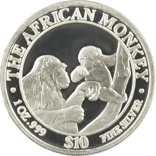 1 Unze Silbermünze Somali Republic African Monkey 1999