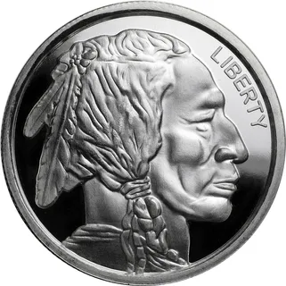 1 Unze Silber American Buffalo Round - High Relief