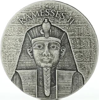 2 Unzen Silbermünze Republic of Tschad Ramses II 2017
