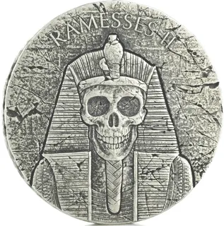 2 Unzen Silbermünze Republic of Tschad Ramses II nach dem Leben 2017