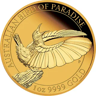 1 Unze Goldmünze Australien Birds of Paradise - Victoria Paradiesvogel 2019 polierte Platte