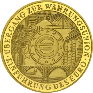 200 Euro Goldmünze 2002 Deutschland Währungsunion - Euro Einfuehrung (D)