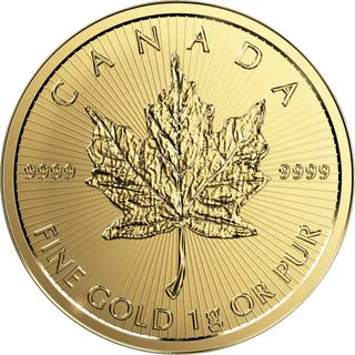 1 Gramm Goldmünze Maple Leaf