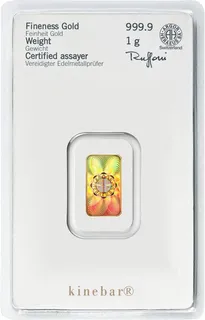 1 Gramm Goldbarren Heraeus Kinebar