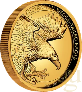 2 Unzen Goldmünze Australien Wedge Tailed Eagle 2020 proof - high Relief Prägung