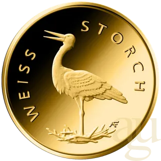 20 Euro Goldmünze Heimische Vögel - Weißstorch 2020 (D)
