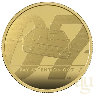 2 Unzen Goldmünze Großbritannien James Bond 007 Pay Attention - 2020 polierte Platte