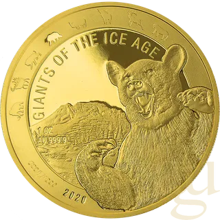 1 Unze Goldmünze Giganten der Eiszeit - Höhlenbär 2020