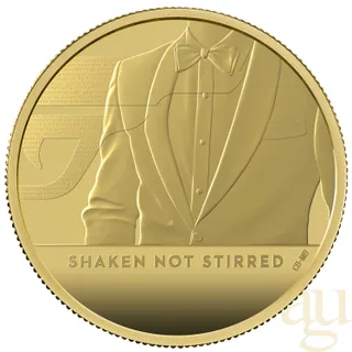 2 Unzen Goldmünze Großbritannien James Bond 007 Shaken Not Stirred - 2020 polierte Platte