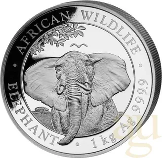 1 Kilogramm Silbermünze Somalia Elefant 2021