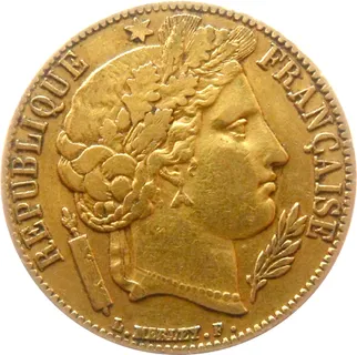 20 Francs Goldmünze Ceres
