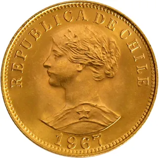 50 Pesos Goldmünze Chile Liberty