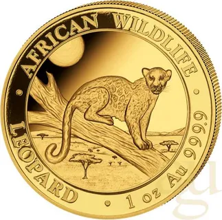 1 Unze Goldmünze Somalia African Wildlife Leopard 2021