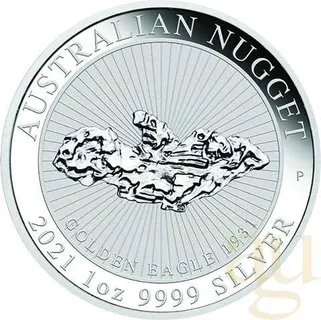 1 Unze Silbermünze Australien Nugget - Golden Eagle 2021