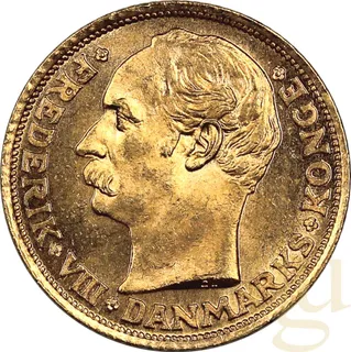 10 Kronen Goldmünze Dänemark Frederik VIII.